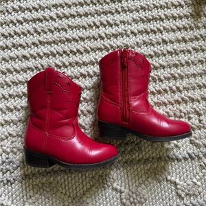 Red Western Ankle Boots